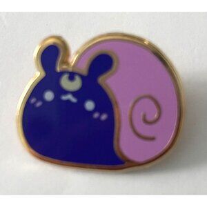 Cute Snail Enamel Pin By Blushsprout Moon Crest Purple
